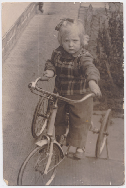girl on bike old